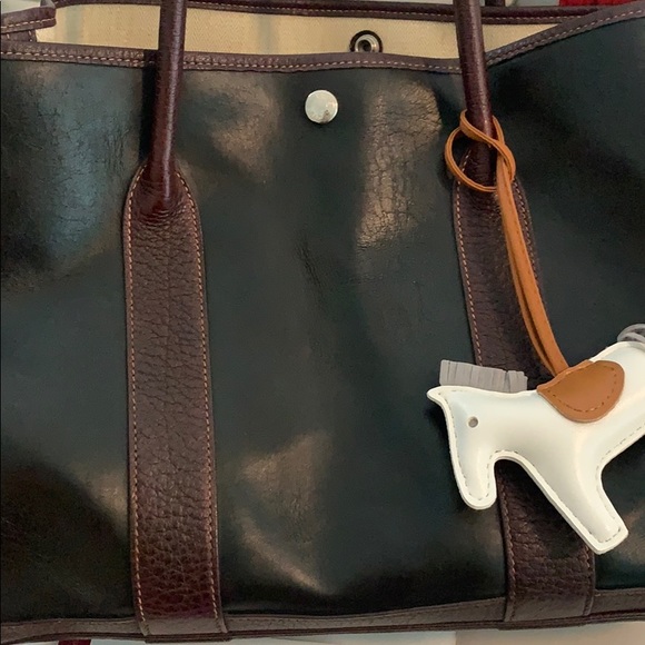 Hermes Garden Party Amazonia Leather Tote blk/brn with dust bag included - Picture 6 of 14